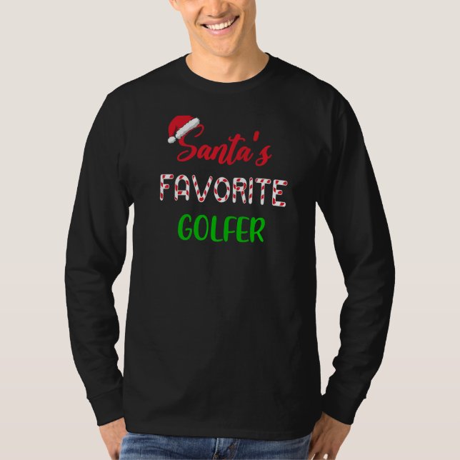 Camiseta Santas Favorite Golfer  Funny Golf Christmas (Anverso)
