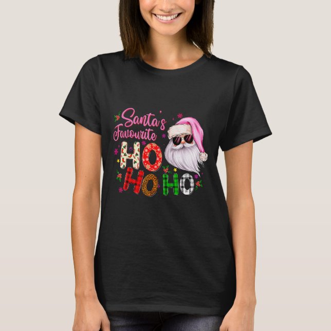 Camiseta Santa's Favorite Ho Ho Ho Santa Claus Nk Christmas (Anverso)
