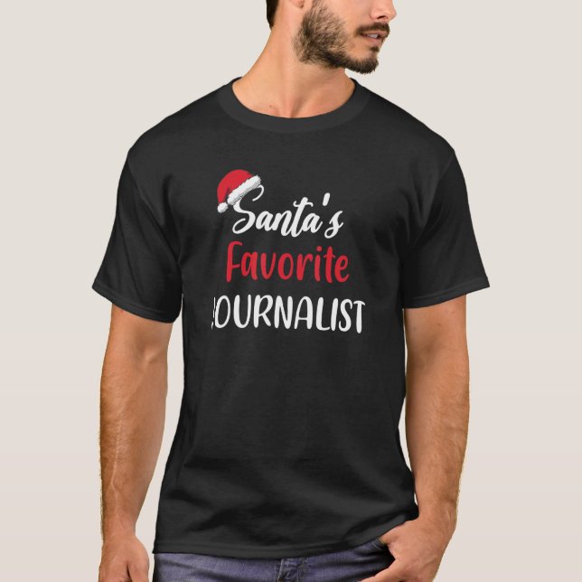 Camiseta Santas Favorite Journalist   Christmas   Pajama Xm (Anverso)