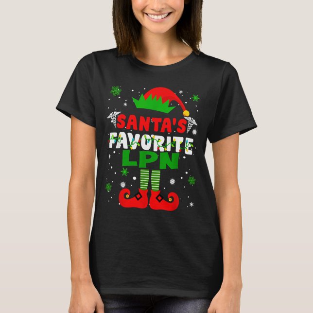 Camiseta Santa's Favorite Lpn Funny Christmas  (Anverso)