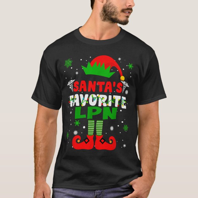 Camiseta Santa's Favorite Lpn Funny Christmas  (Anverso)
