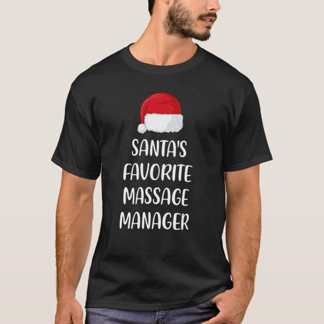 Camiseta Santas Favorite Massage Therapist Christmas Xmas P (Anverso)