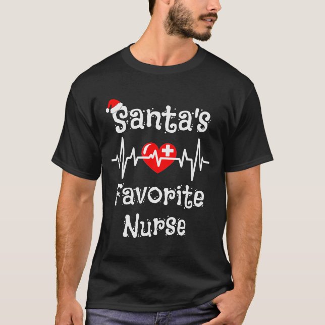 Camiseta Santa's Favorite Nurse Christmas 2021  (Anverso)