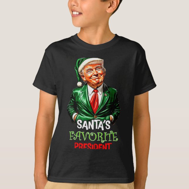 Camiseta Santa's Favorite President Funny Santa Trump 2024  (Anverso)