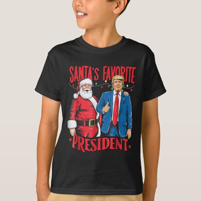Camiseta Santa's Favorite President Santa Trump Dance Chris (Anverso)