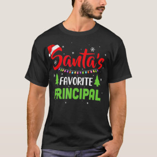 Camiseta Santa's Favorite Principal Funny Christmas Xmas