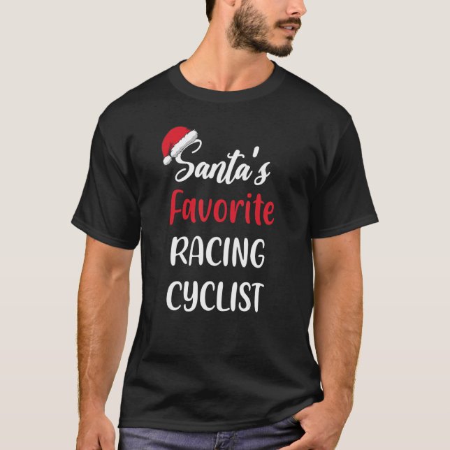 Camiseta Santas Favorite Racing Cyclist   Christmas Cycling (Anverso)
