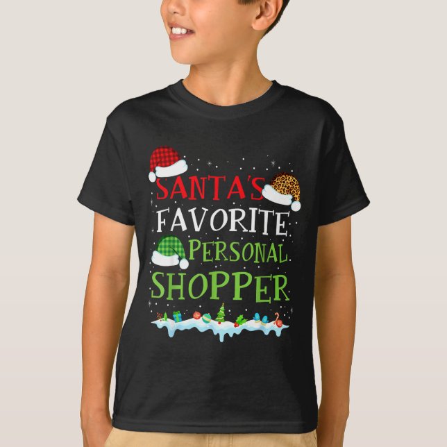 Camiseta Santa's Favorite Shopper Fun Christmas Consultant  (Anverso)