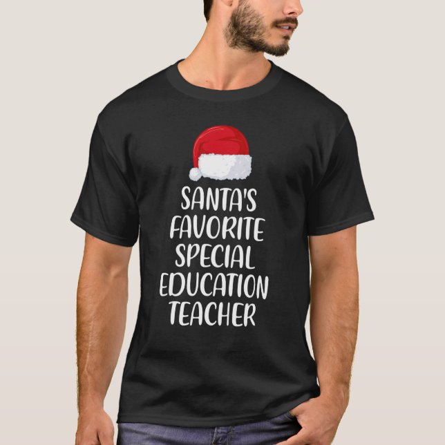 Camiseta Santas Favorite Special Education Teacher Christma (Anverso)