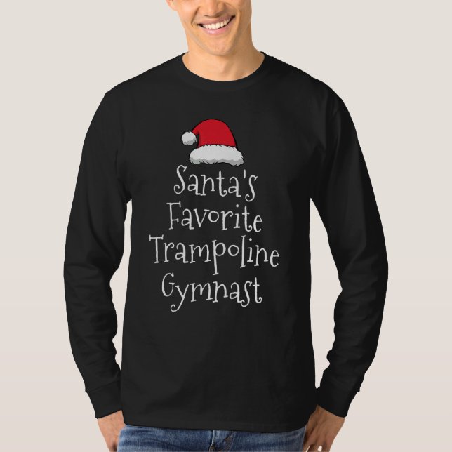 Camiseta Santas Favorite Trampoline Gymnast   Christmas     (Anverso)