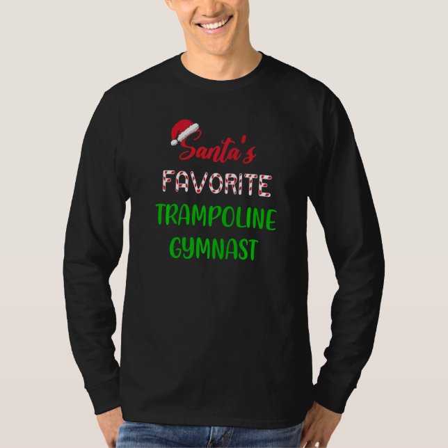 Camiseta Santas Favorite Trampoline Gymnast  Trampoline Chr (Anverso)