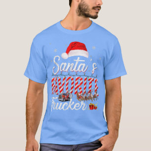 Camiseta Santa's Favorite Trucker Hat Light In Snow Santa C