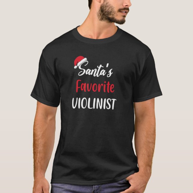 Camiseta Santas Favorite Violinist   Christmas violin   (Anverso)