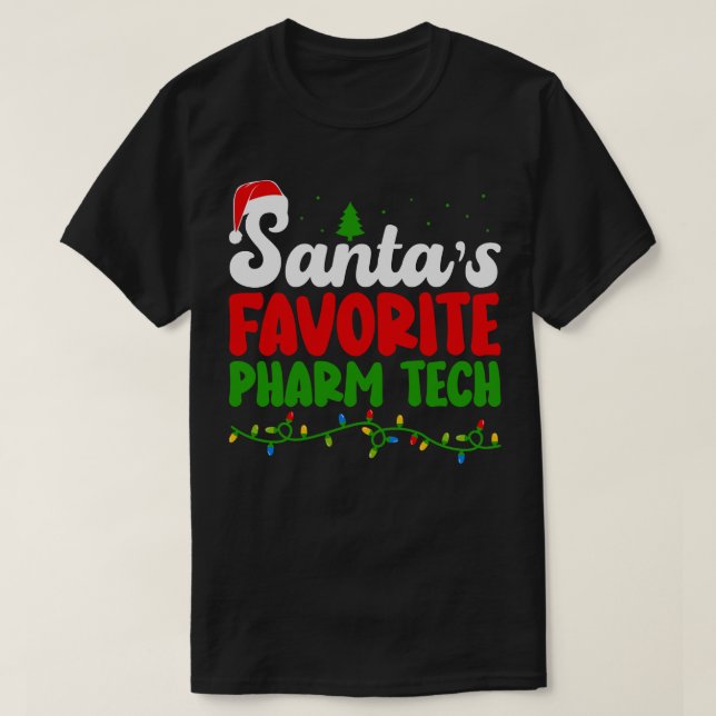 Camiseta Santas Favoritos Pharm Tech (Diseño del anverso)