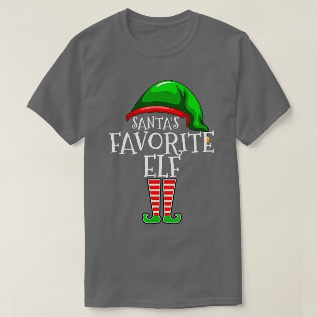 Camiseta Santas Grupo Elf Favorito que Coincide con la Fami (Diseño del anverso)