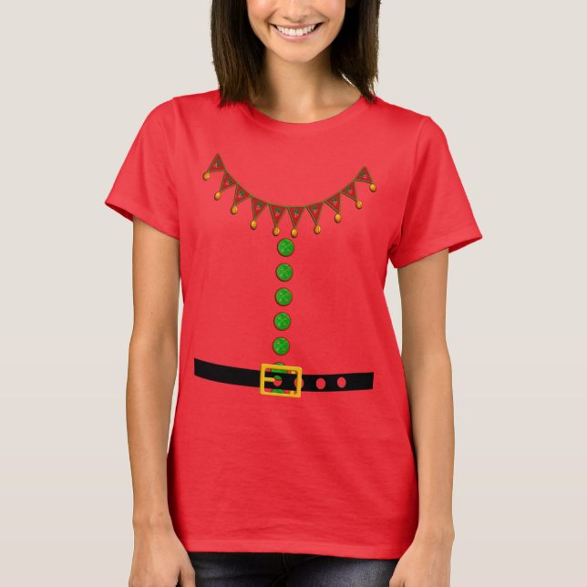 Camiseta Santa's Helper Elf Costume (Anverso)
