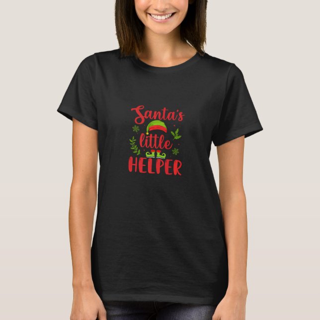 Camiseta Santa's Little Helper  Christmas Time  Merry Chris (Anverso)
