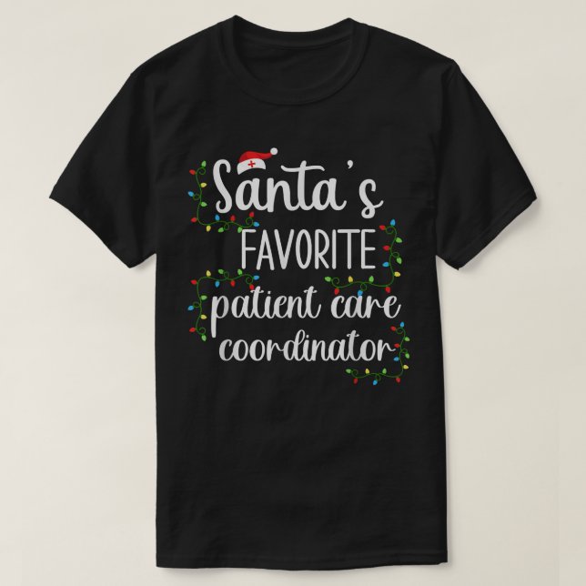 Camiseta Santa's Medical Patient Care Coordinator Christmas (Diseño del anverso)