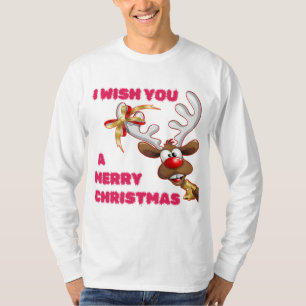 CAMISETA SANTA'S REINDEER TE DESEA UNA FELIZ NAVIDAD