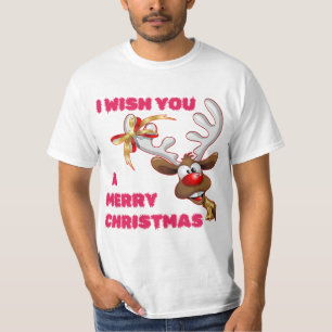 CAMISETA SANTA'S REINDEER TE DESEA UNA FELIZ NAVIDAD