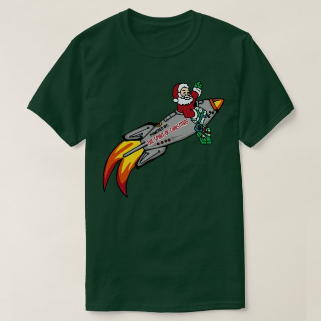 Camiseta Santas Rocket Ship (Diseño del anverso)
