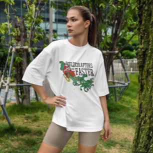 Camiseta Santas Sleigh Con Velociraptors