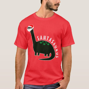 Camiseta Santasauro T Rex Funny Santa Dinosaur Navidades B