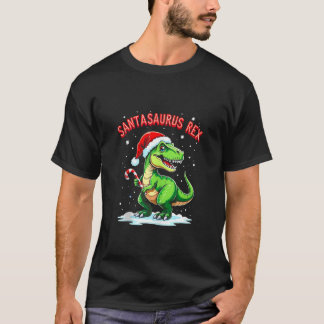 Camiseta Santasaurus Rex Dinosaurio Divertido Navidad Sombr