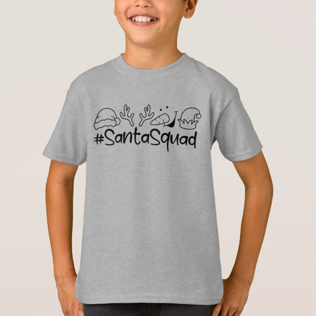 Camiseta #SantaSquad Navidad (Anverso)