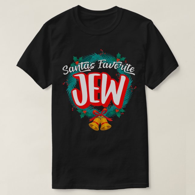 Camiseta Santau2019s Favorite Jew  (Diseño del anverso)