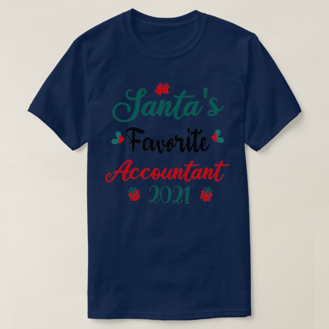 Camiseta santax27s favorite accountant 2021 funny christmas (Diseño del anverso)
