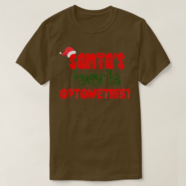 Camiseta Santax27s Mejor regalo de Navidades optometristas  (Diseño del anverso)
