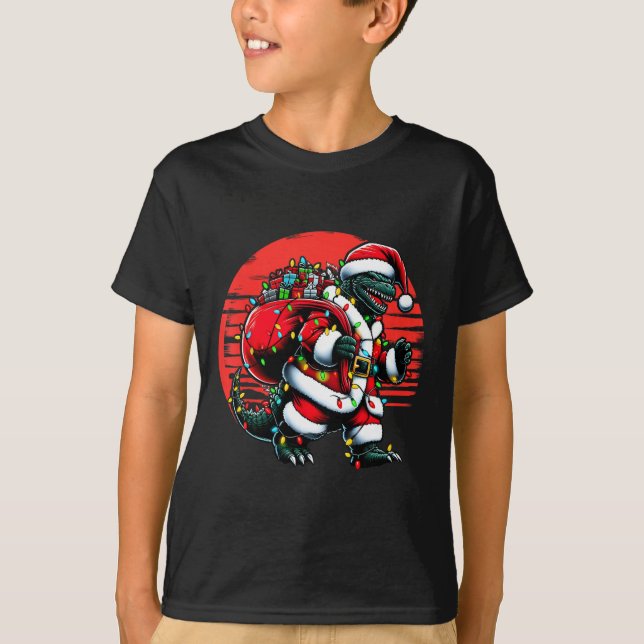 Camiseta Santazilla Christmas Shirt Japanese Monster Kaiju  (Anverso)