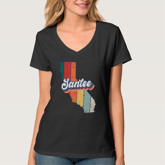 Camiseta Santee City Retro Vintage Hometown California (Anverso)