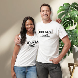 Camiseta Santidad 1 Peter 1:16 - Es un Unisex de Mandamient