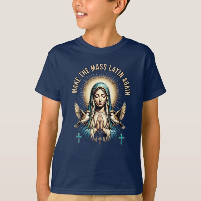 Camiseta Santísima Virgen María Masa Latina (Anverso)
