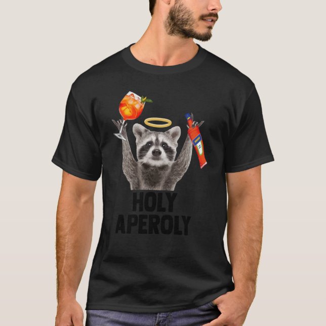 Camiseta Santo Aperoly X Mapache Meme Mapache X Aperoli Ped (Anverso)