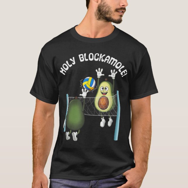 Camiseta ¡Santo Blockamole! Volleyba de bloqueador de jugad (Anverso)