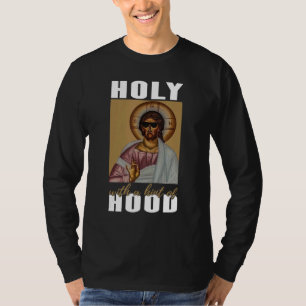 Camiseta Santo Con Un Toque De Capucha Reza A Jesucristo Co