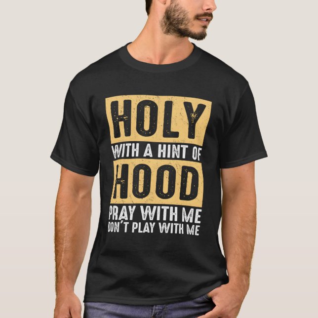 Camiseta Santo Con Un Toque De Oreja De Capucha Conmigo No  (Anverso)