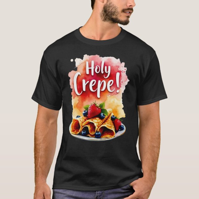 Camiseta ¡Santo Crepe! - Funny Diseño de Impresión de Berry (Anverso)