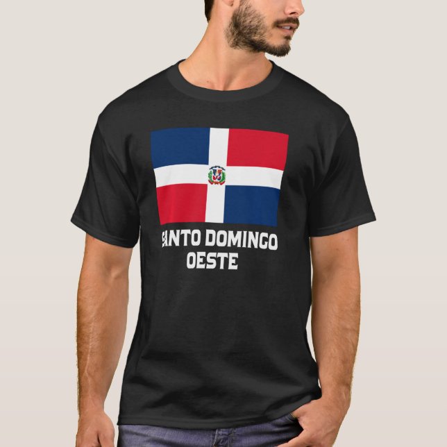 Camiseta Santo Domingo Oeste República Dominicana Emblema E (Anverso)