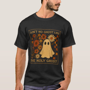 Camiseta Santo Espíritu Divertido Otoño Floral Retro Fe Cri