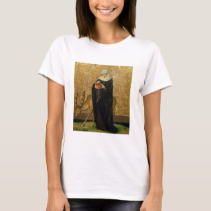 Camiseta Santo femenino con un macho (aceite en el panel)