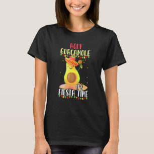 Camiseta Santo Guacamole Es Hora de Fiesta Mexicano Vegano 