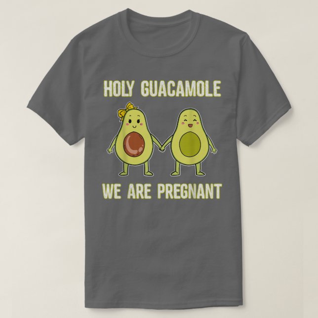 Camiseta Santo Guacamole Estamos Embarazados Aguacate Parej (Diseño del anverso)