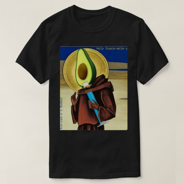 Camiseta Santo Guacamoley (Diseño del anverso)