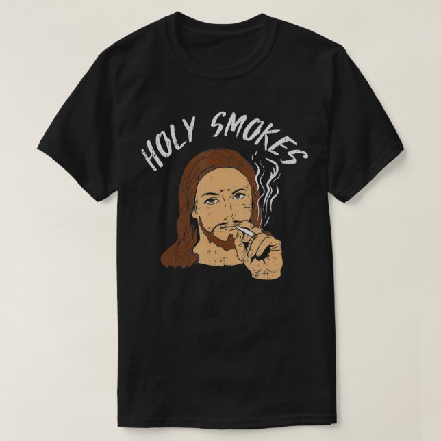 Camiseta Santo Humo Gracioso Jesús Cristiano (Diseño del anverso)