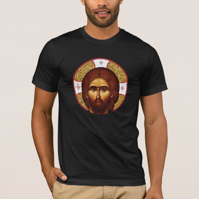 Camiseta Santo Jesús Cristo Icono Ortodoxo (Anverso)