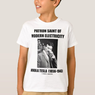 Camiseta Santo patrón de la electricidad moderna (Nikola